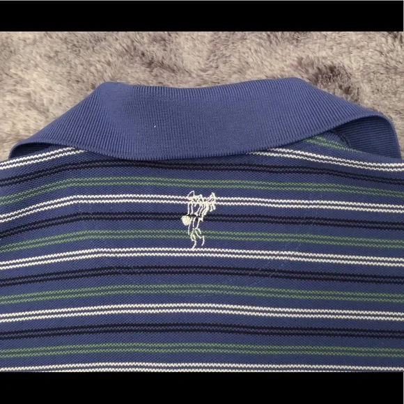 Ashworth EZ tech striped cotton golf shirt L - Picture 8 of 8